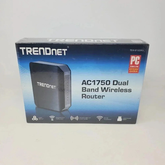 TRENDnet‎ TEW-812DRU AC1750 Dual Band Wireless Router 4 Port Gigabit USB LED - Picture 1 of 13